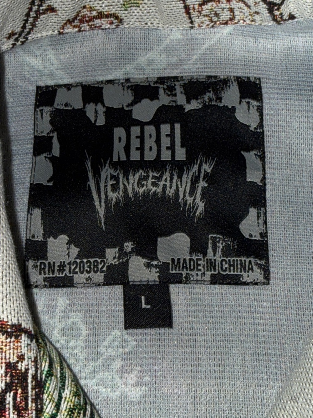 Rebel Vengeance Tapestry NWT Japanese Mount Fuji Shirt Men's Size L - Picture 12 of 12